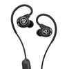 Close-up of Black Fit Sport 3 Wireless Fitness Earbuds with Cush Fins