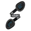 Zkroucená čelenka z černých flexibilních sportovních sluchátek Flex Bluetooth