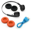 Rewind Wireless Retro Headphones with accessories